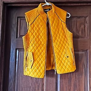Quilted, lined gold vest